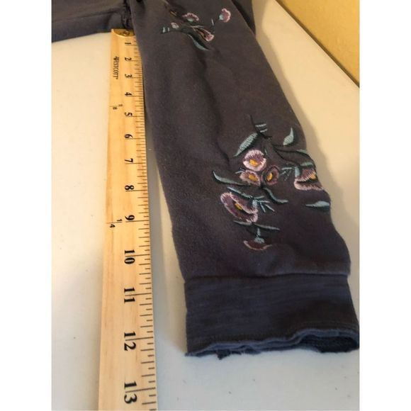 Jolt Embroidered Tie Waist Crop Sweatshirt size M - Picture 9 of 10